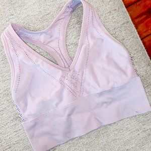 VS PINK longline crochet sports bra